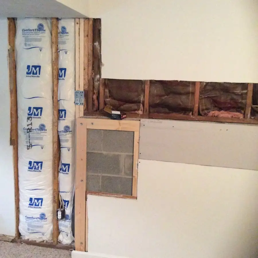 Wall insulation replacement during Contents Cleaning & Restoration in Verona